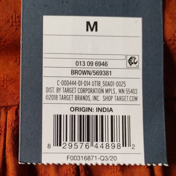 Universal Thread "Brown" Eyelet Ruffle Dress NWT - Picture 6 of 8